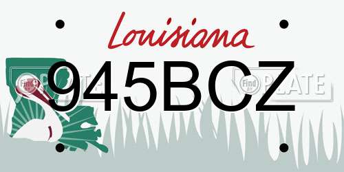 945BCZ Louisiana License Plate