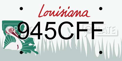 945CFF Louisiana License Plate