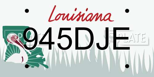 945DJE Louisiana License Plate