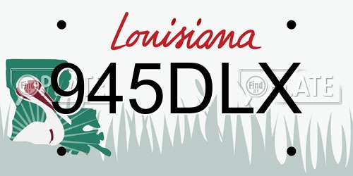 945DLX Louisiana License Plate