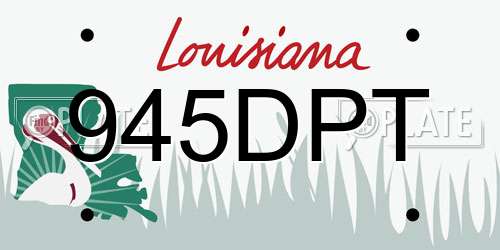 945DPT Louisiana License Plate