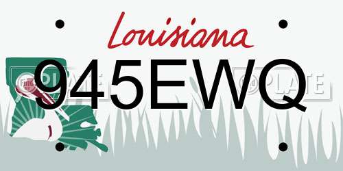945EWQ Louisiana License Plate