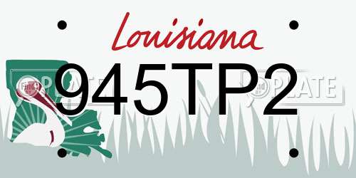 945TP2 Louisiana License Plate