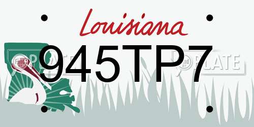 945TP7 Louisiana License Plate