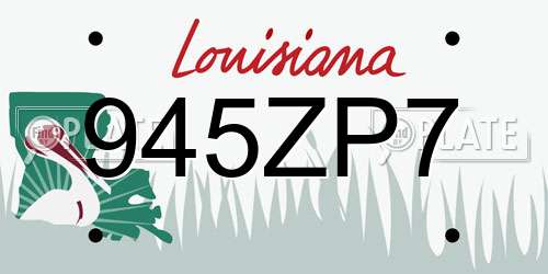 945ZP7 Louisiana License Plate