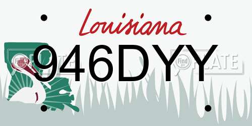 946DYY Louisiana License Plate