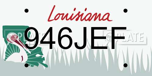 946JEF Louisiana License Plate