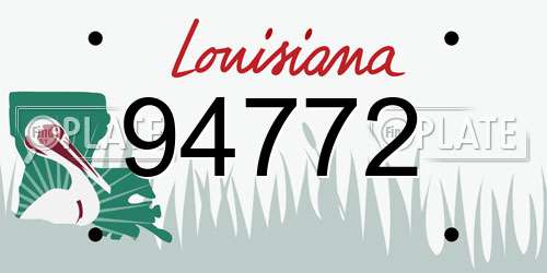 94772 Louisiana License Plate