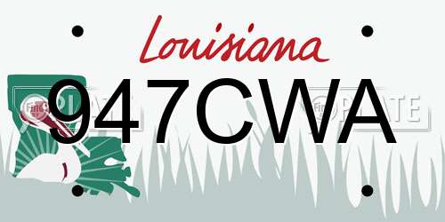 947CWA Louisiana License Plate