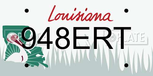 948ERT Louisiana License Plate
