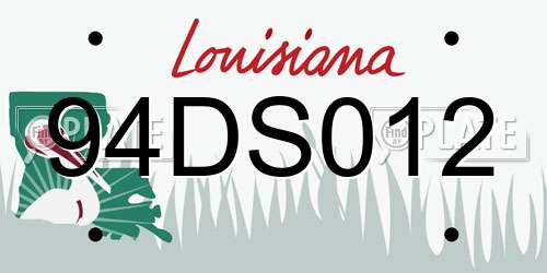 94DS012 Louisiana License Plate