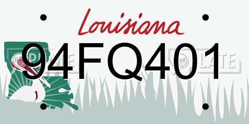 94FQ401 Louisiana License Plate