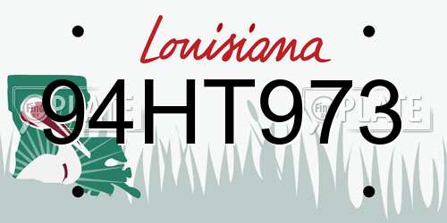 94HT973 Louisiana License Plate