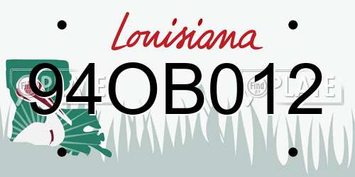 94OB012 Louisiana License Plate