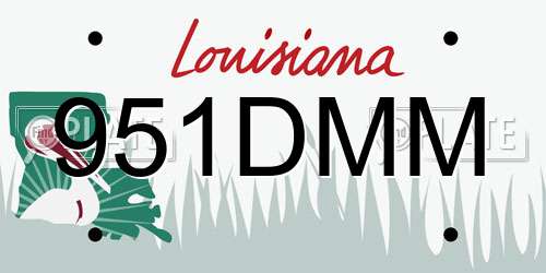 951DMM Louisiana License Plate