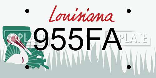 955FA Louisiana License Plate