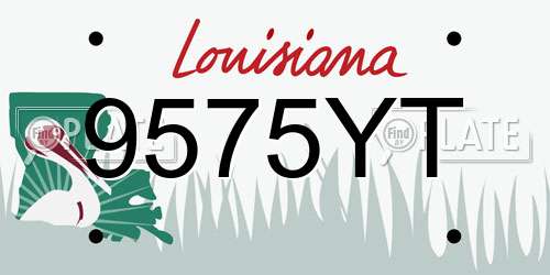 9575YT Louisiana License Plate