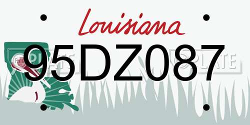 95DZ087 Louisiana License Plate