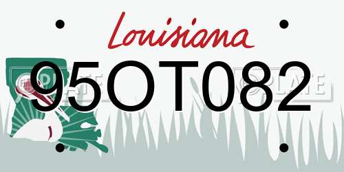 95OT082 Louisiana License Plate