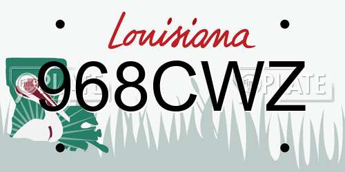 968CWZ Louisiana License Plate