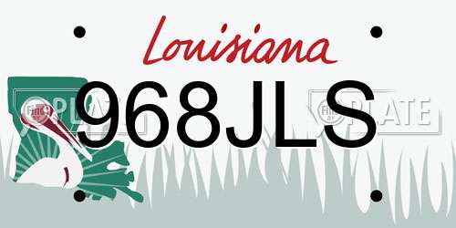 968JLS Louisiana License Plate