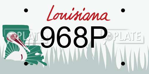 968P Louisiana License Plate