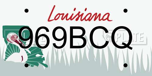 969BCQ Louisiana License Plate