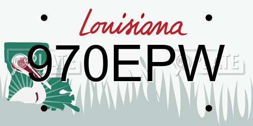 970EPW Louisiana License Plate