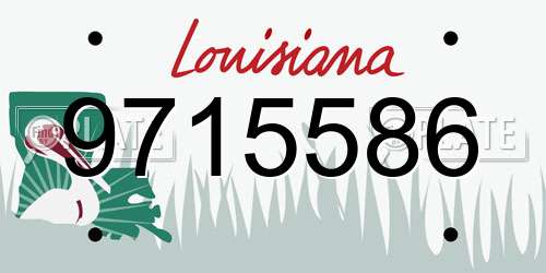 9715586 Louisiana License Plate