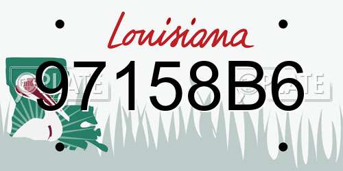 97158B6 Louisiana License Plate