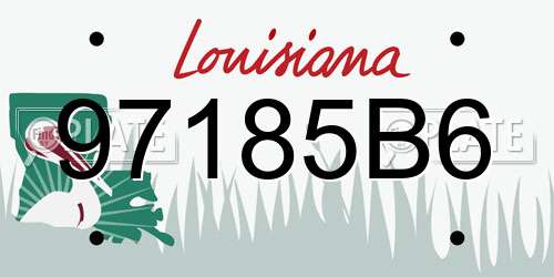97185B6 Louisiana License Plate