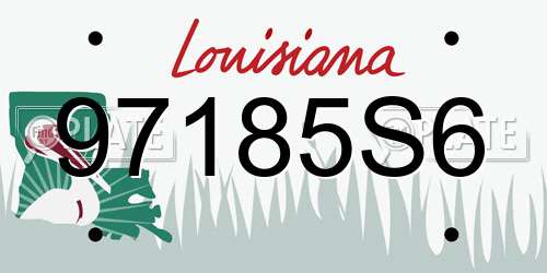 97185S6 Louisiana License Plate