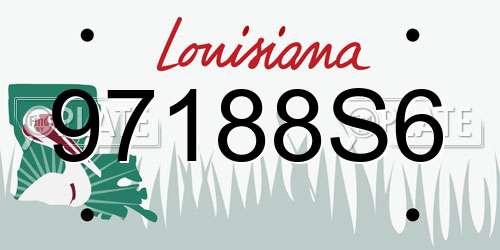 97188S6 Louisiana License Plate
