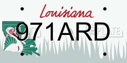971ARD Louisiana License Plate