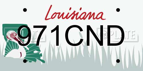 971CND Louisiana License Plate