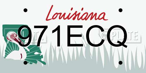 971ECQ Louisiana License Plate