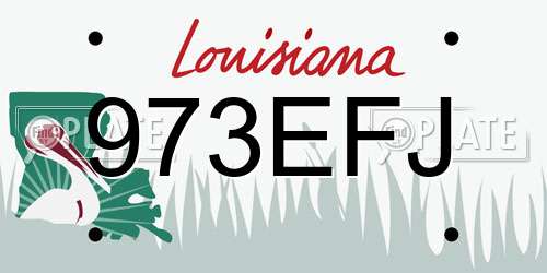 973EFJ Louisiana License Plate