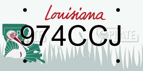 974CCJ Louisiana License Plate