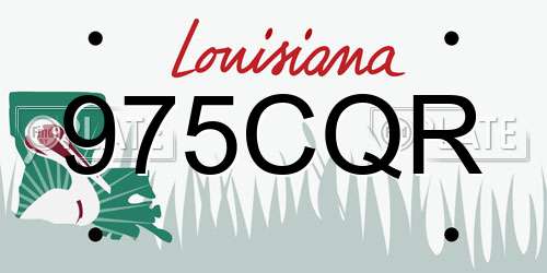 975CQR Louisiana License Plate