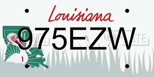 975EZW Louisiana License Plate