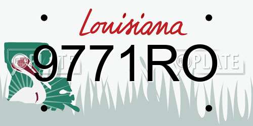 9771RO Louisiana License Plate