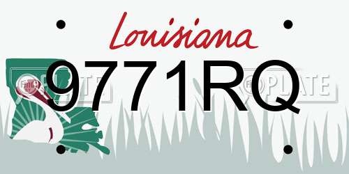 9771RQ Louisiana License Plate