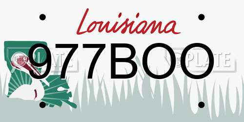 977BOO Louisiana License Plate
