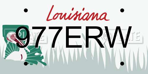 977ERW Louisiana License Plate