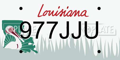 977JJU Louisiana License Plate