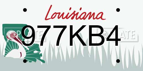 977KB4 Louisiana License Plate