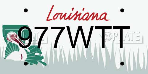 977WTT Louisiana License Plate