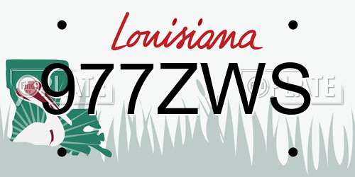 977ZWS Louisiana License Plate