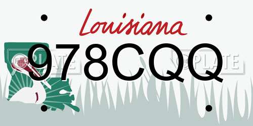978CQQ Louisiana License Plate