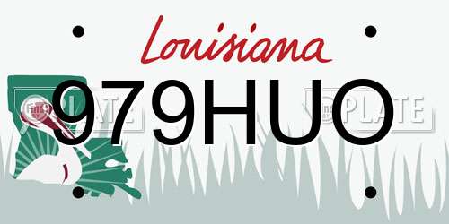 979HUO Louisiana License Plate